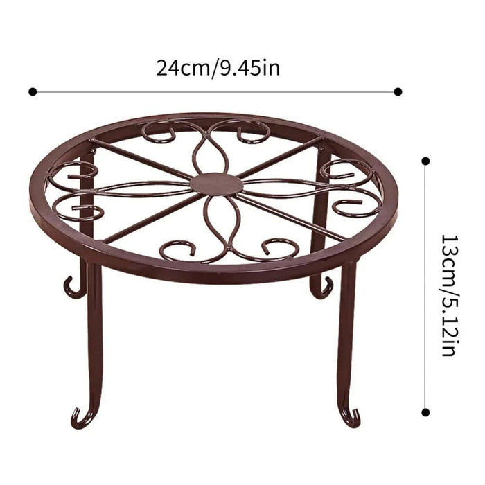 Artistic Hollow Iron Plant Stand - Stylish Display for Indoor and Outdoor Plants