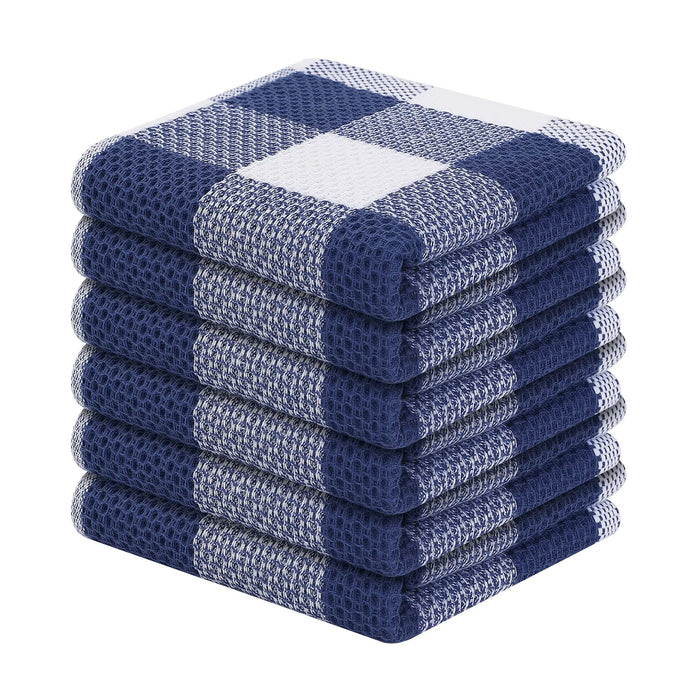 Elegant Cotton Waffle Weave Kitchen Towel and Scrubbing Pad Collection