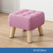 Chic Round Wooden Ottoman - Functional Non-Slip Support for Your Living Space