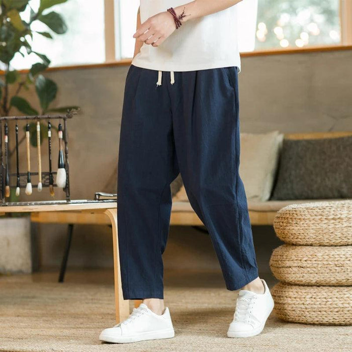 Cotton-Linen Summer Casual Trousers for Men