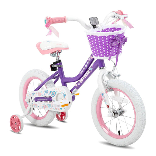 Vibrant Girls' Bicycle with Basket & Training Wheels - Available in 12, 14, 16, 18 Inch Sizes