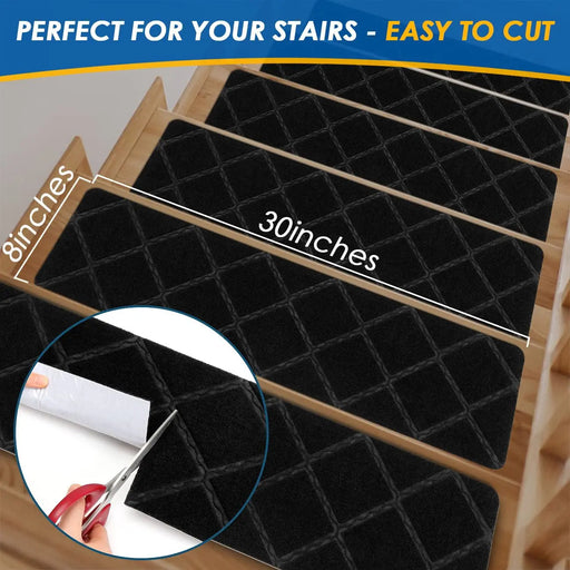 SecureGrip Stair Tread Mats - Water-Absorbing & Cushioned Non-Slip Steps
