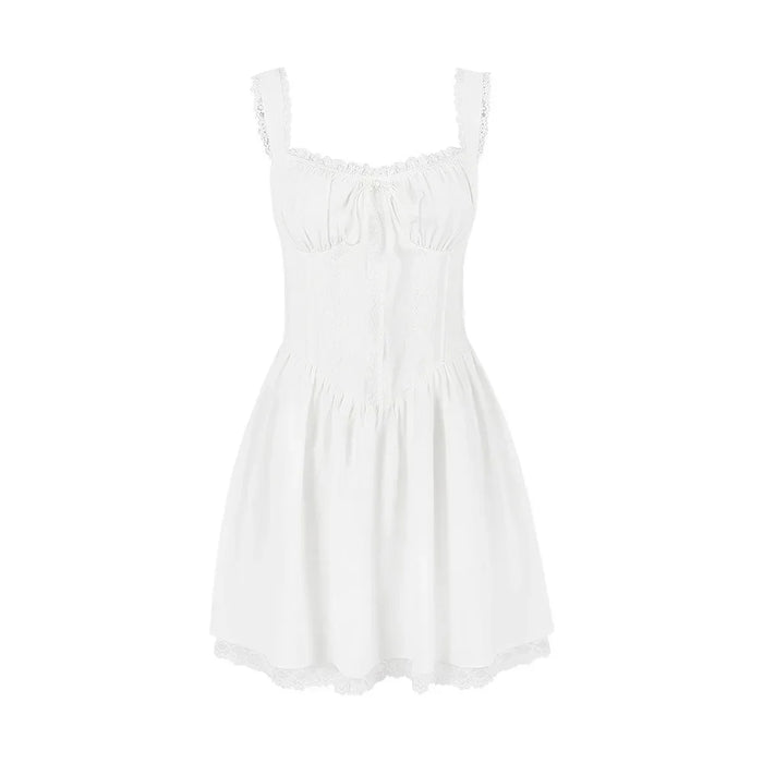 White Lace A-line Dress - Perfect Summer Outfit for Any Occasion