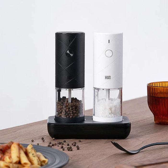 LED Electric Spice Mill Set - 6 Adjustable Grinding Modes for Seasoning Perfection