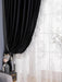 Luxurious French-Style Black Velvet Lace Blackout Drapes with Romantic Ruffles for Stylish Interiors