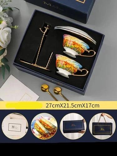 Elegant Bone China Tea and Coffee Set for Two - Savor Every Sip in Style