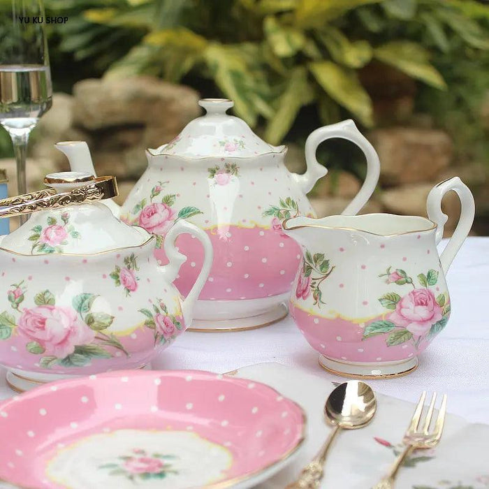 Elegant Nordic Bone China Tea Party Tableware Collection for Luxurious Moments