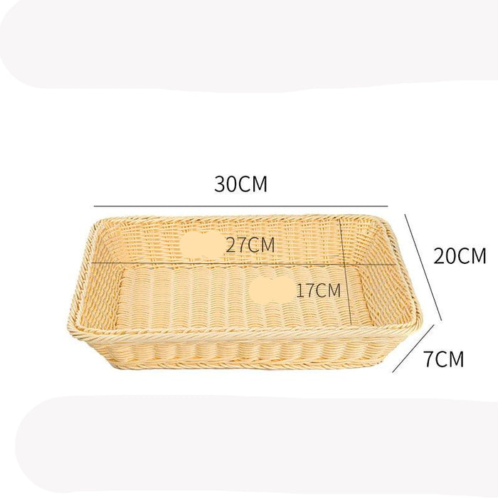 Elegant Imitation Rattan Snack and Dessert Serving Plate for Afternoon Gatherings