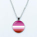 Vibrant Customizable Rainbow Glass Pendant Necklace for Love and Pride Celebration