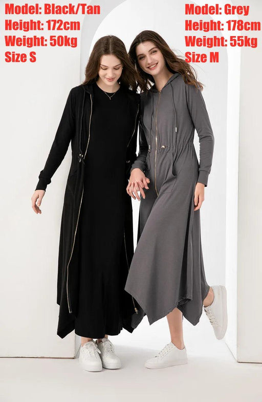 Elegant Summer Modal Dress with Gold Zipper and Comfortable Loose Fit