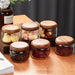 Elegant 10oz Airtight Glass Spice Jars with Acacia Wood Lid - 300ml Kitchen Storage Solution