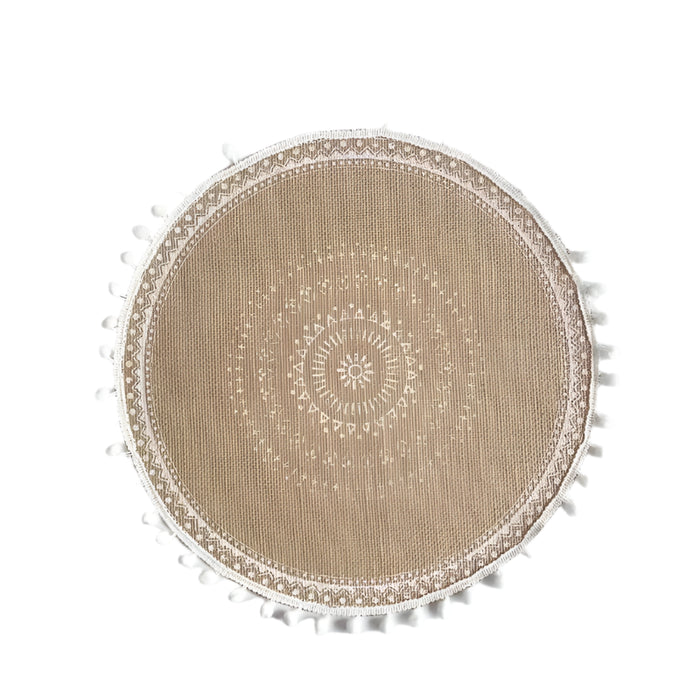 Stylish Non-Slip Jute Round Placemats for Elegant Dining & Entertaining