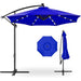 Solar-Powered 10ft LED Hanging Market Umbrella for Outdoor Spaces