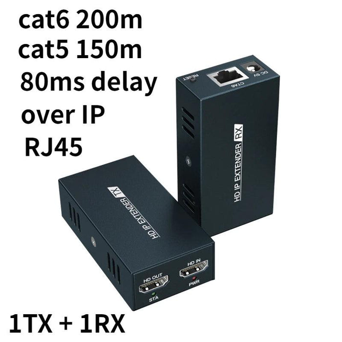 200M HDMI Splitter & Extender - 8 Outputs with Long-Distance Support for CAT5/6/7 Cables