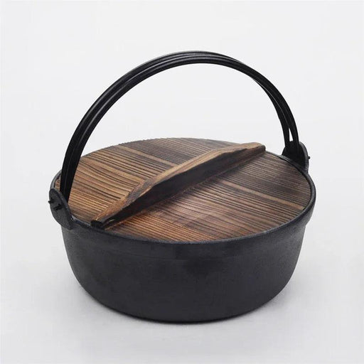 Traditional Japanese Cast Iron Sukiyaki Pot - Elevate Your Home Cooking Experience