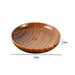 Elegant Acacia Wood Round Dinner Plates - 10.5-17.5cm Durable Solid Wood Serving Dish