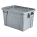 Set of 6 Heavy-Duty Gray Storage Bins with Lids for Versatile Organization and Moving Solutions