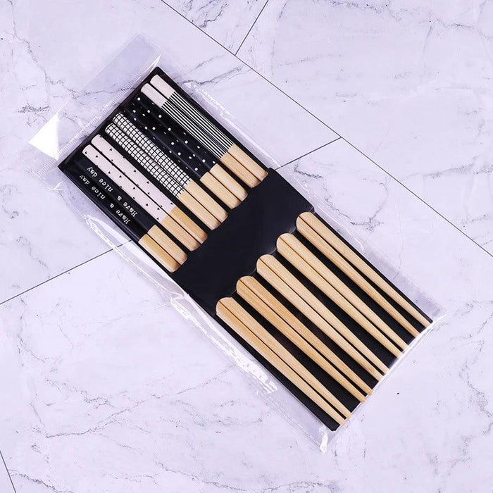 5 Pairs of Non-Slip Japanese Bamboo Chopsticks