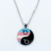 Vibrant Customizable Rainbow Glass Pendant Necklace for Love and Pride Celebration