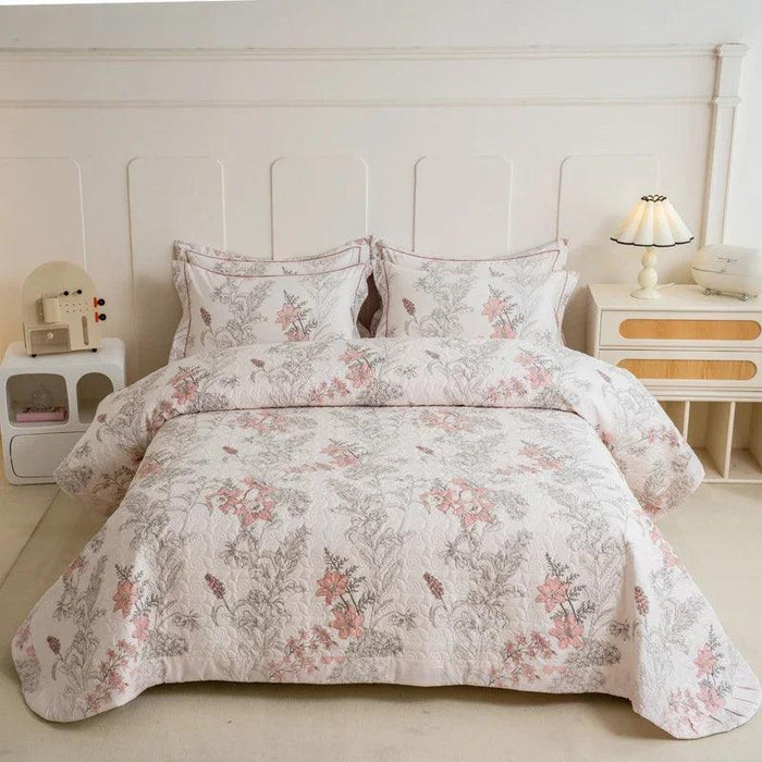 Elegant 100% Cotton Plaid Bedspread with Versatile Multi-Function Coverlet Set for Double Beds