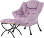 Elegant Lounge Chair Ensemble with Ottoman and Storage Compartment