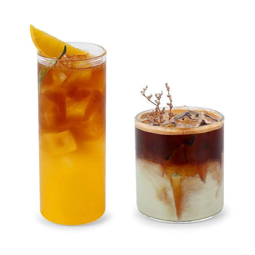 Elegant Transparent Glass Mugs - Essential Collection for Iced Beverages and More