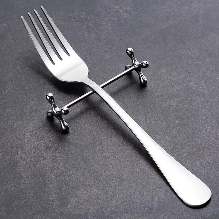 Sleek Zinc Alloy Utensil Holder - Elegant Organizer for Cutlery and Tableware