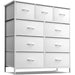 Modern 9-Drawer Dresser with Steel Frame and Wood Top - Stylish Storage Solution