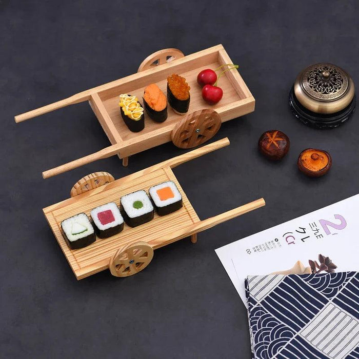 Elegant Wooden Sushi Presentation Platter - Stylish Japanese Dining Essential for Sushi and Snacks