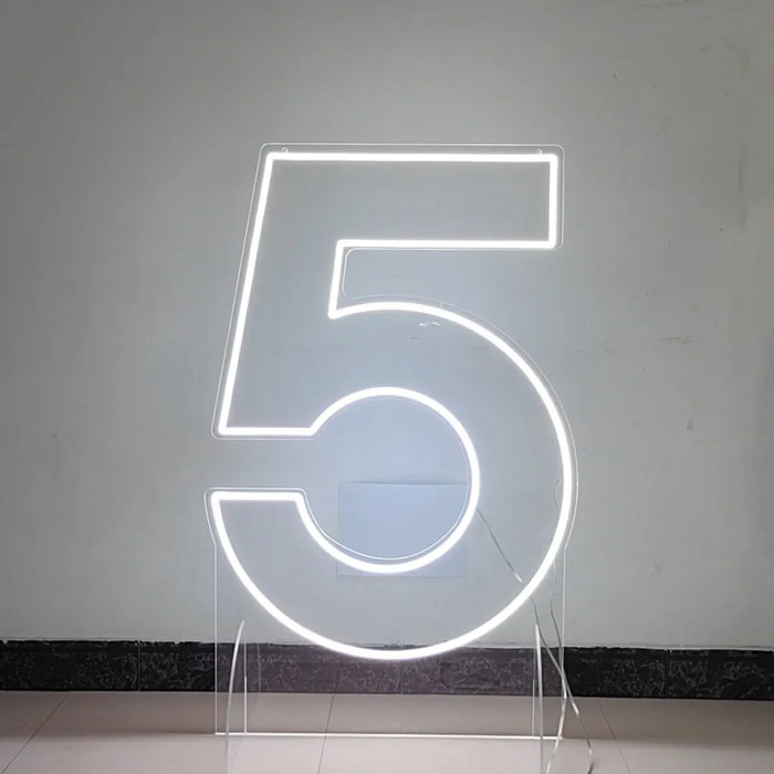 Neon LED Number Stand Set - Personalized Illuminated Decor for Home and Events