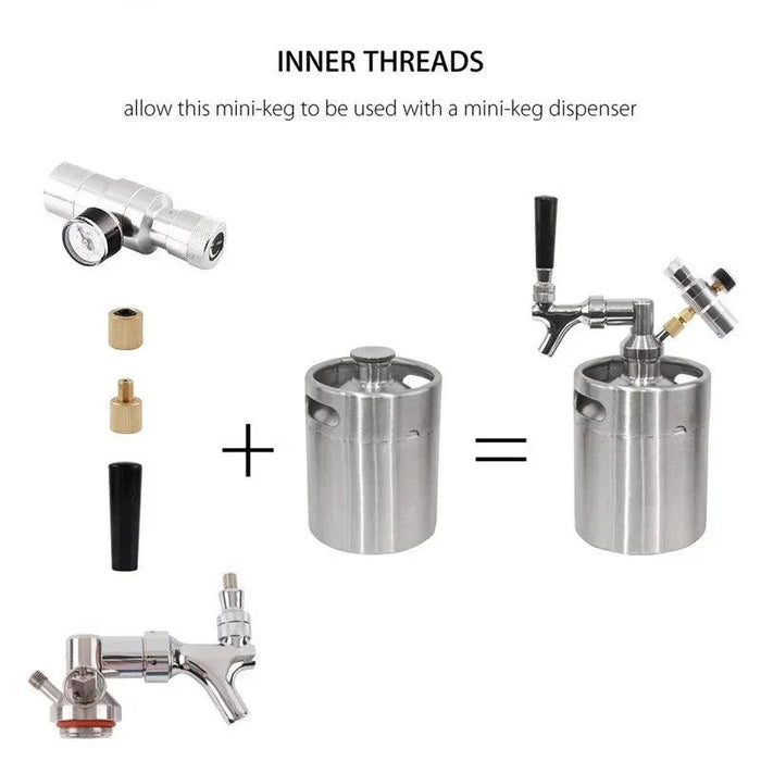 Ultimate Craft Beer Mini Keg Dispenser - Portable Stainless Steel Home Brewing System