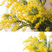 86cm Elegant Yellow Acacia Mimosa Faux Silk Floral Spray with 3 Flexible Stems - Ideal for Wedding and Event Decor