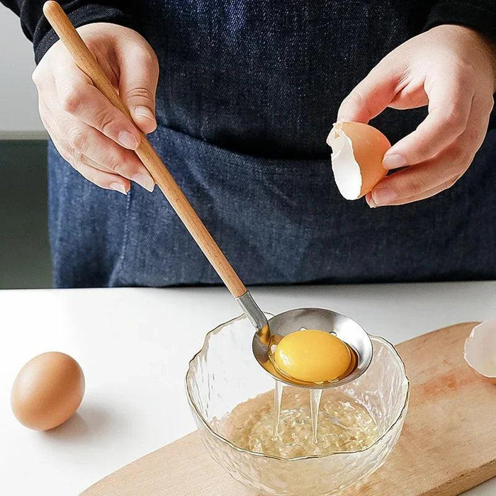 Stylish Long-Handled Japanese Wooden Ladle - Perfect for Soups and Hot Pot