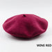 Chic French Wool Beret - Effortless Vintage Elegance for Women