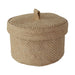 Stylish Round Jute Basket with Lid - Contemporary Organizing Solution