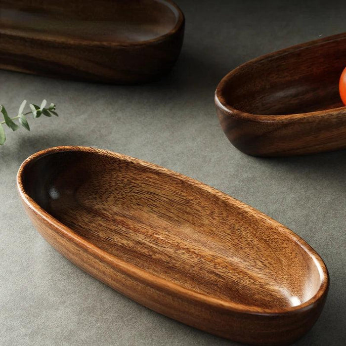 Elegant Acacia Wood Serving Bowl - Perfect for Nuts, Sushi, and Dried Fruits