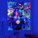 Celestial Enchantment Cosmic Wall Tapestry - Luminous Black Light Art for Celestial Harmony