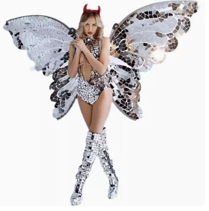 Majestic Carnival Butterfly Fairy Costume with Dazzling Wings for Spectacular Performances