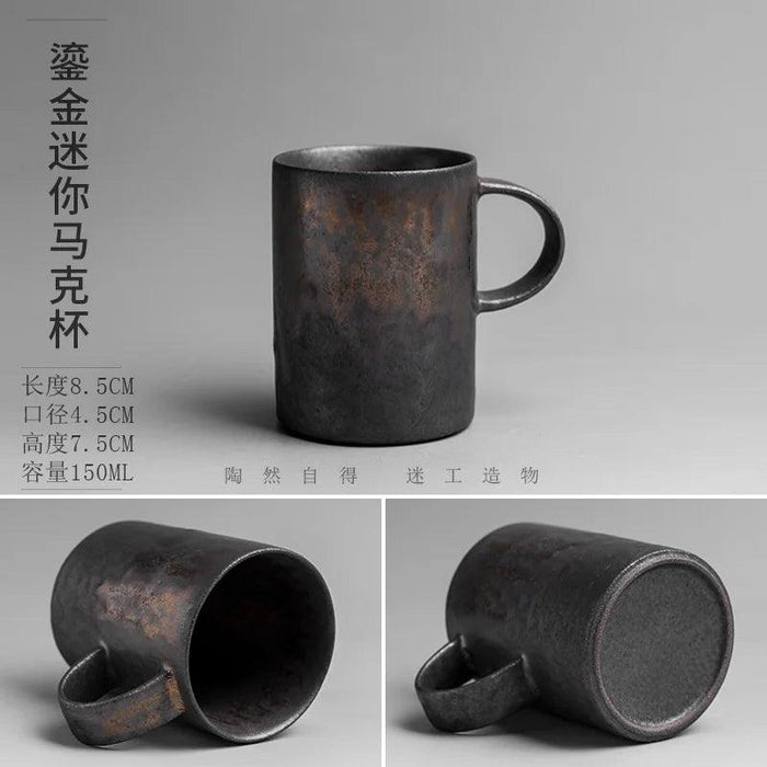 Japanese-Inspired Ceramic Mug Tumbler: Vintage Charm for Daily Enjoyment