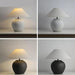 Chic Wabi Sabi Ceramic Table Lamp - Customizable Brightness & Color for Elegant Spaces