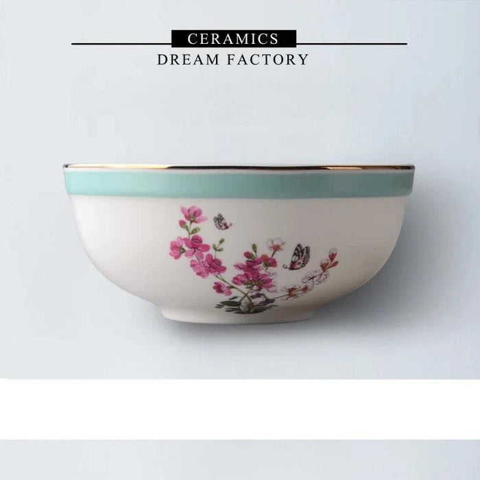 Elevate Your Dining Experience with this Luxurious Chinese Bone China Dinnerware Set