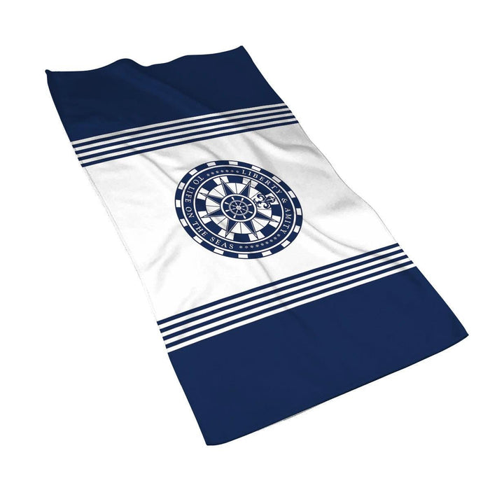 Customizable Luxurious Navy Blue Microfiber Towel - Your Perfect Travel Companion