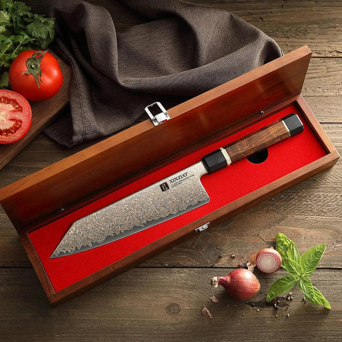 8.5" Professional Damascus Chef Knife - 37 Layers Tricolour Copper Steel with Exquisite Gift Box