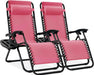 Luxury Zero Gravity Lounge Chairs Set with Accessories in Elegant Black