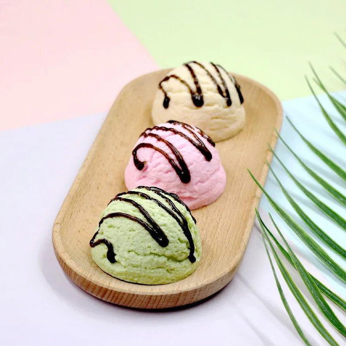 Lifelike Resin Ice Cream Cone Model - Realistic Fake Dessert Decor for Photography and Home Ornamentation