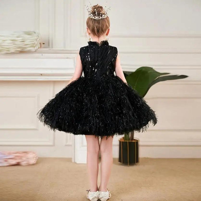 Fairy Tale Sequin and Feather Princess Dress for Girls