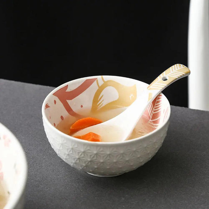 Artisan Handcrafted Japanese Ceramic Soup Spoon for Sophisticated Dining