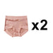 Premium 2-Pack Women's High-Waisted Seamless Satin Silk Briefs