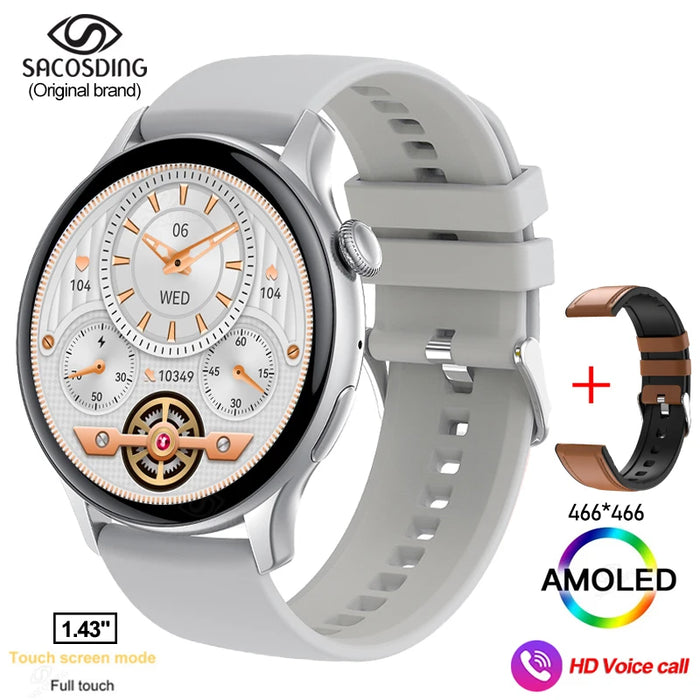 Stylish Women's Bluetooth Smartwatch with Customizable AMOLED Display and NFC Integration