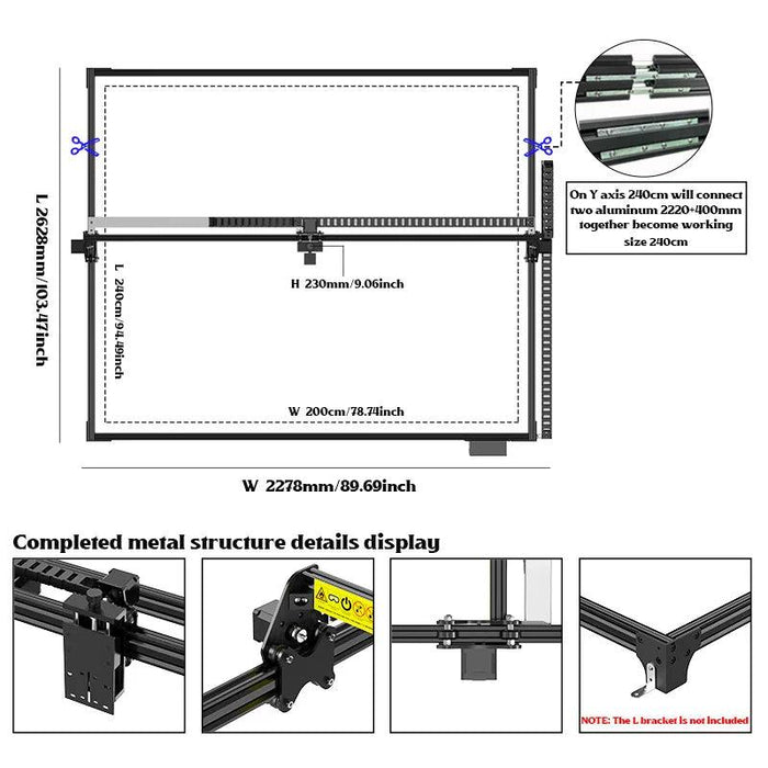 Customizable Large Format CNC Laser Engraver for Versatile Material Use